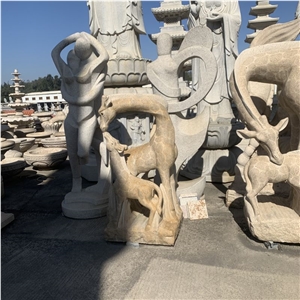Customized Garden Sculpture Natural Granite Animal Statues